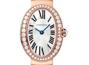 The elegant watches Cartier Baignoir WB520026 watches with silver-plated dials and Roman numerals.