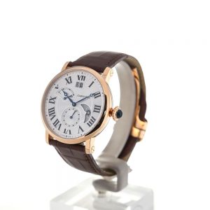 The luxury fake Rotonde De Cartier W1556240 watches are made from 18k rose gold.