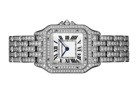The amazing copy Panthère De Cartier HPI01130 watches are decorated with 415 diamonds.