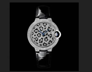 The luxury fake Ballon Bleu De Cartier HPI01064 watches are made from 18k white gold and diamonds.