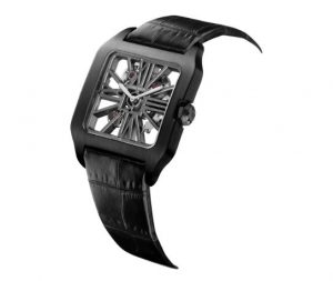 The sturdy copy Santos De Cartier Santos-Dumont W2020052 watches are made from titanium.