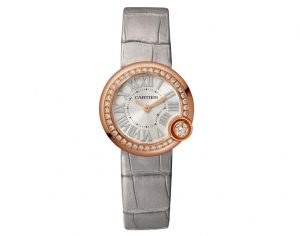 The 18k rose gold fake watches are decorated with diamonds.