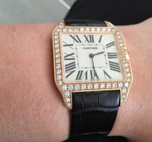 The 18k rose gold fake watches are made from diamonds.