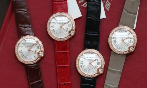 The diamonds paved on the bezels add the feminine touch to the watches.